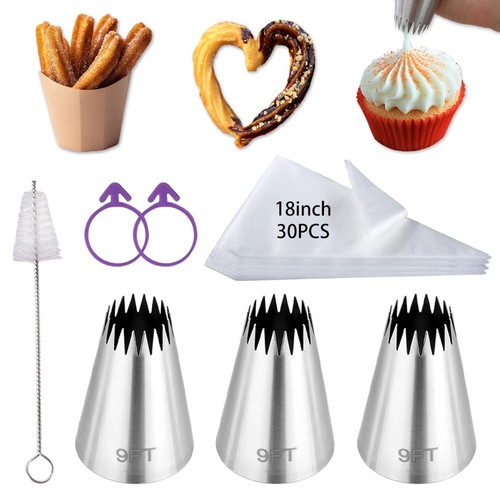 3pcs large churro - churro, tips